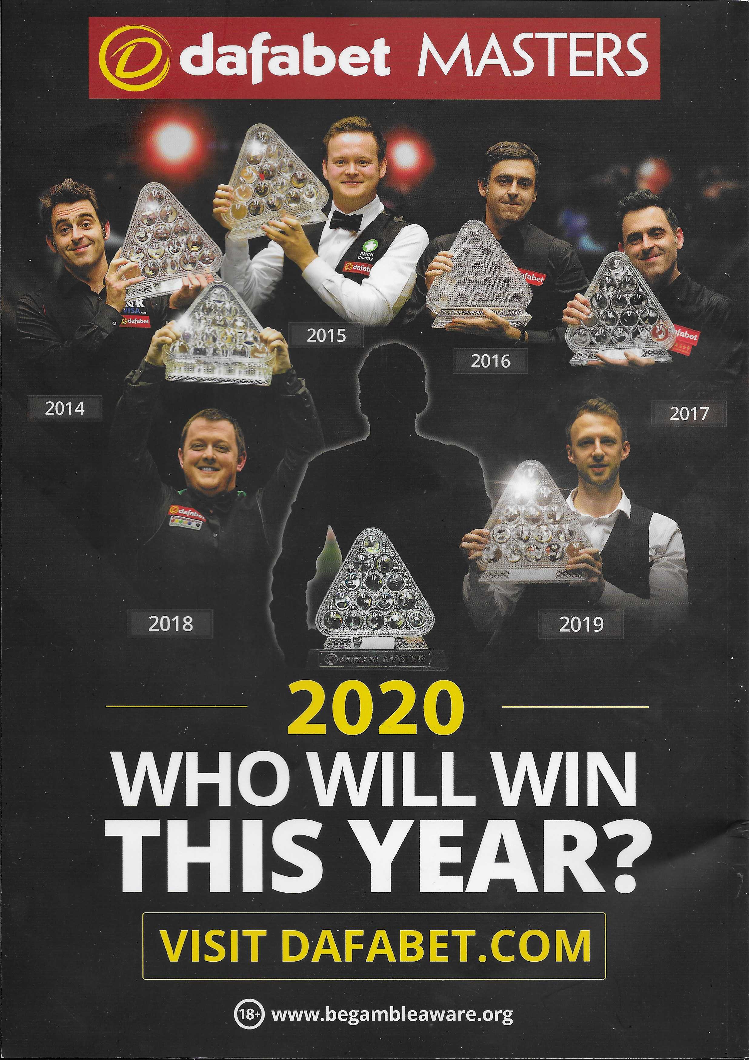 Picture of MASTERS2020 Masters official programme - Snooker by artist Various 
